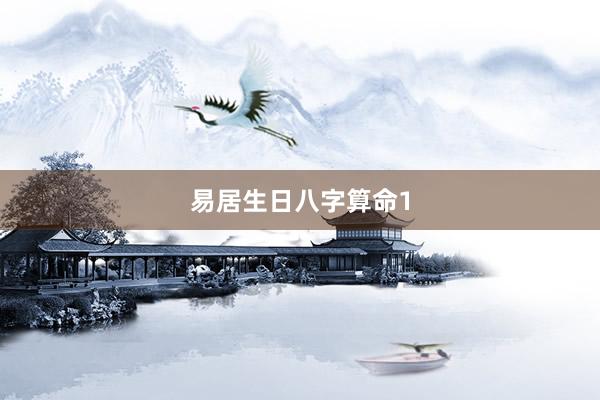 易居生日八字算命1